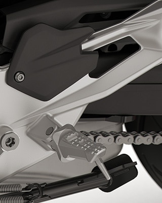 The footrests of the F 900 R from BMW Motorrad